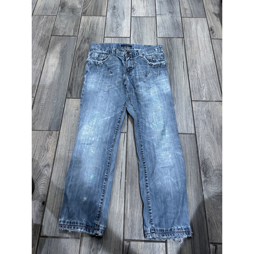 Dolce & Gabbana Men's Jeans Distressed Light Wash Straight Leg Made in Italy